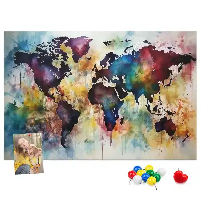 Memobord van kurk Aquarelkaart