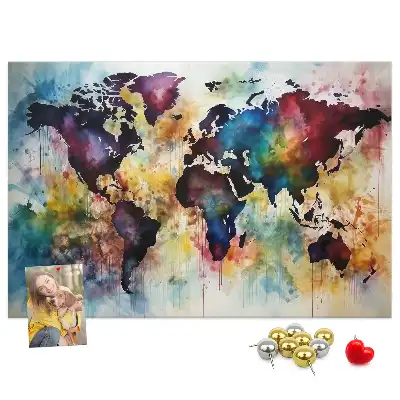 Memobord van kurk Aquarelkaart