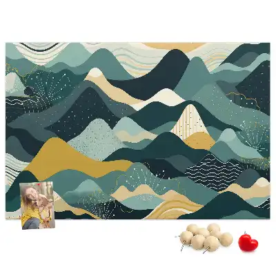 Kurk prikbord Illustratieve bergen