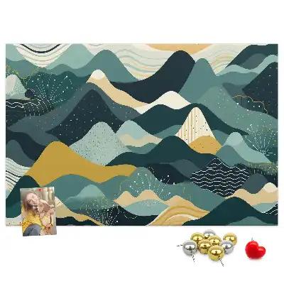 Kurk prikbord Illustratieve bergen