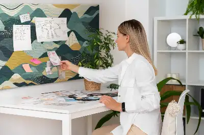 Kurk prikbord Illustratieve bergen