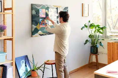 Kurk prikbord Illustratieve bergen