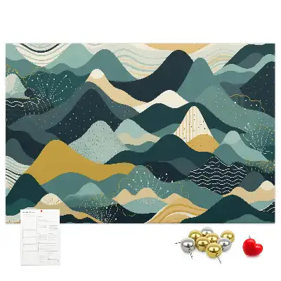 Kurk prikbord Illustratieve bergen