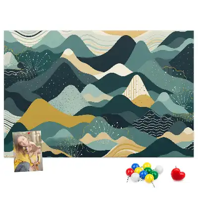 Kurk prikbord Illustratieve bergen