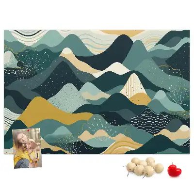 Kurk prikbord Illustratieve bergen