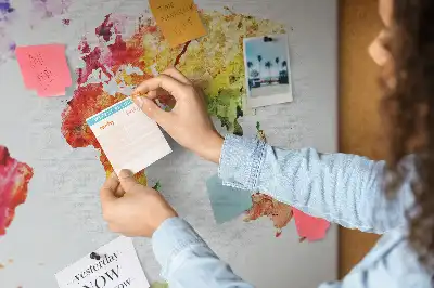 Memobord van kurk Pastel geschilderde kaart