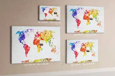 Memobord van kurk Pastel geschilderde kaart