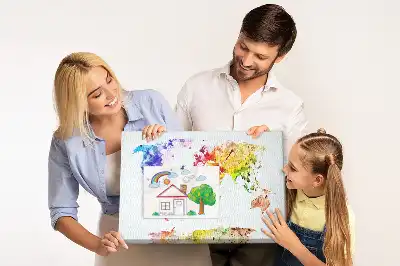 Memobord van kurk Pastel geschilderde kaart