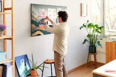Memobord van kurk Bergen landschap