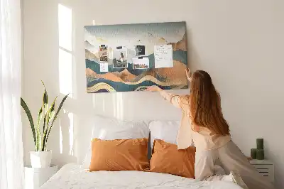 Memobord van kurk Bergen landschap