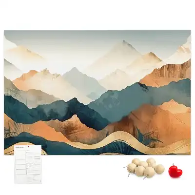Memobord van kurk Bergen landschap