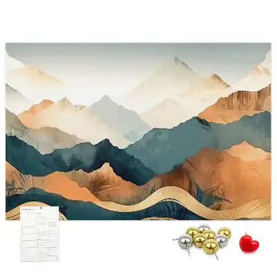 Memobord van kurk Bergen landschap