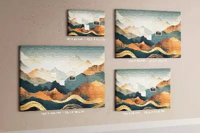 Memobord van kurk Bergen landschap