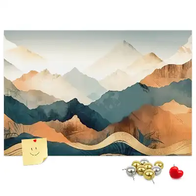 Memobord van kurk Bergen landschap