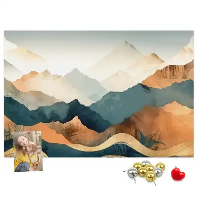Memobord van kurk Bergen landschap