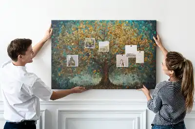 Memobord van kurk Mozaïekboom