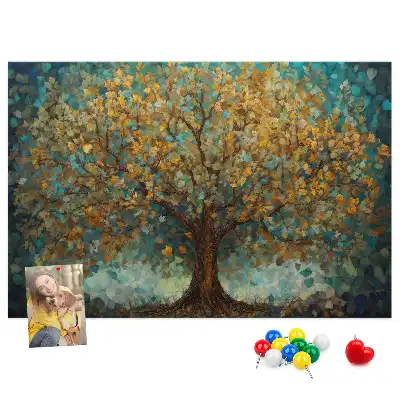 Memobord van kurk Mozaïekboom