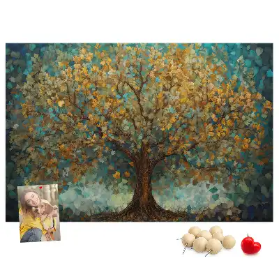 Memobord van kurk Mozaïekboom