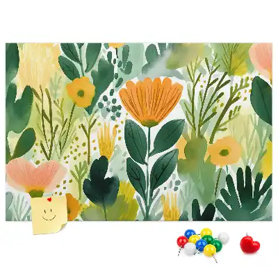 Kurk prikbord Aquarel bloemen
