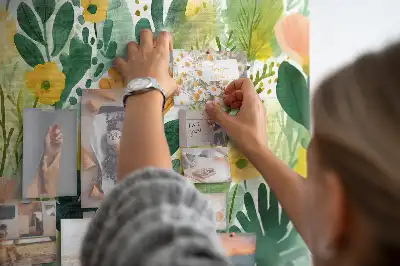 Kurk prikbord Aquarel bloemen