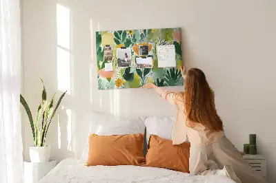Kurk prikbord Aquarel bloemen