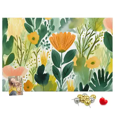 Kurk prikbord Aquarel bloemen