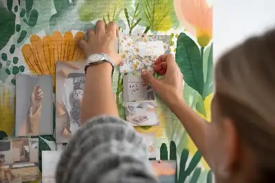 Kurk prikbord Aquarel bloemen
