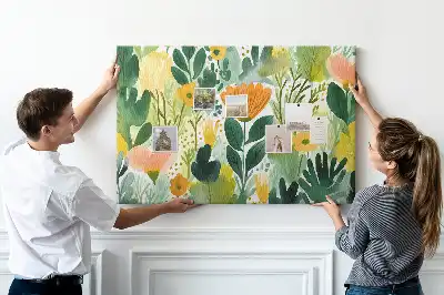 Kurk prikbord Aquarel bloemen