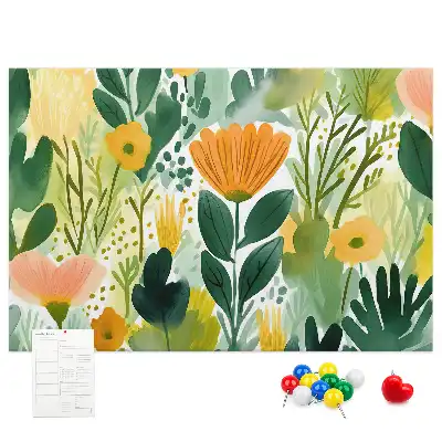 Kurk prikbord Aquarel bloemen