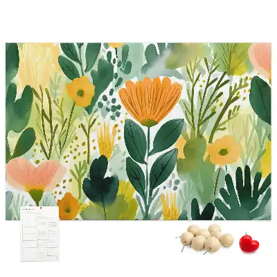 Kurk prikbord Aquarel bloemen