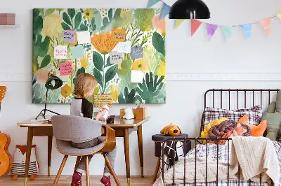 Kurk prikbord Aquarel bloemen