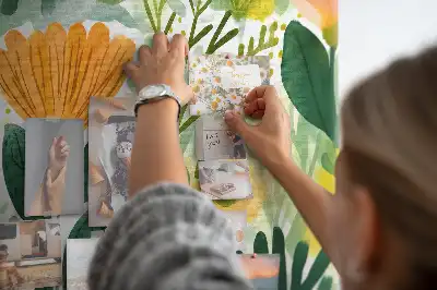 Kurk prikbord Aquarel bloemen