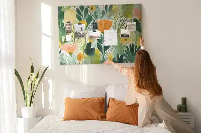 Kurk prikbord Aquarel bloemen
