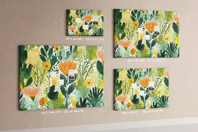 Kurk prikbord Aquarel bloemen
