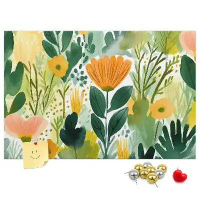 Kurk prikbord Aquarel bloemen