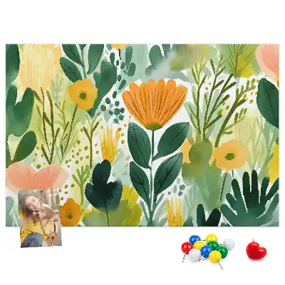 Kurk prikbord Aquarel bloemen