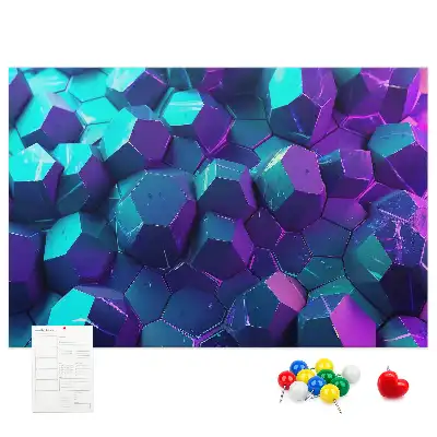 Memobord van kurk Geometrische figuren