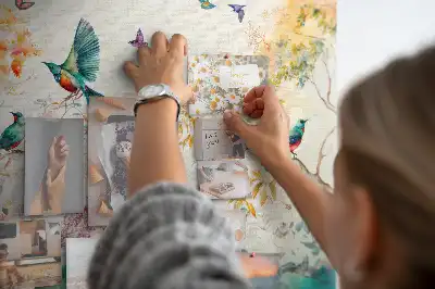 Kurk prikbord Bloemen vogels natuur