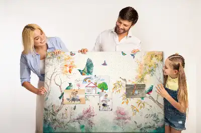 Kurk prikbord Bloemen vogels natuur