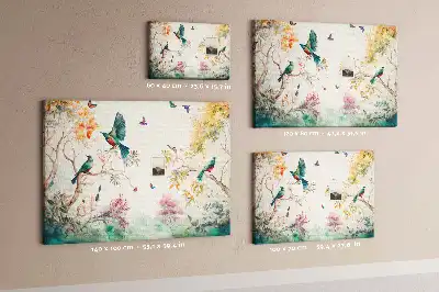 Kurk prikbord Bloemen vogels natuur