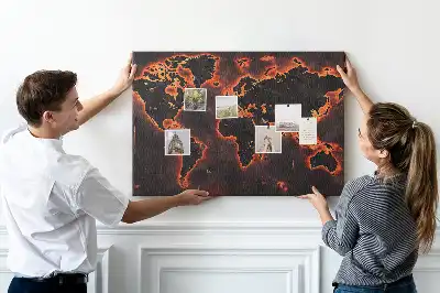 Memobord van kurk Moderne landkaart