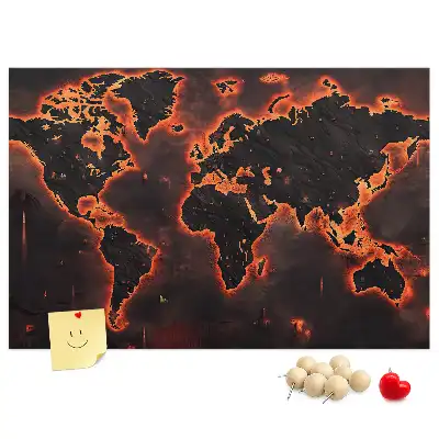 Memobord van kurk Moderne landkaart