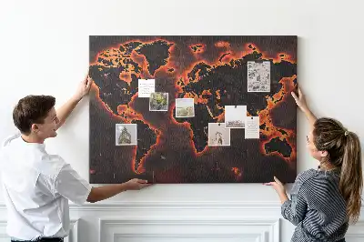 Memobord van kurk Moderne landkaart