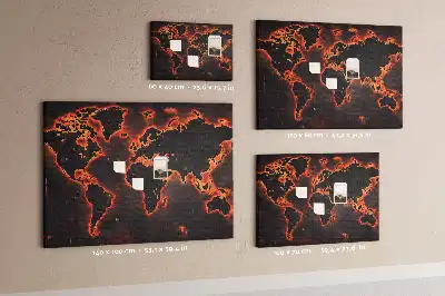 Memobord van kurk Moderne landkaart