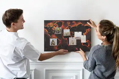 Memobord van kurk Moderne landkaart