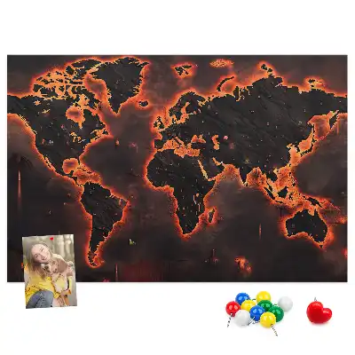 Memobord van kurk Moderne landkaart