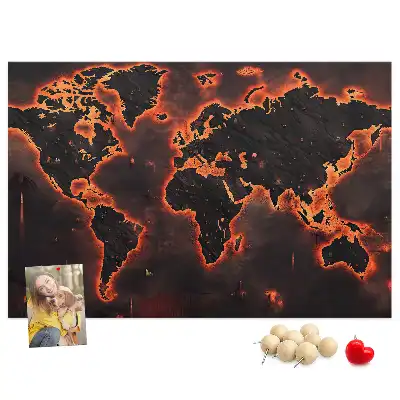 Memobord van kurk Moderne landkaart