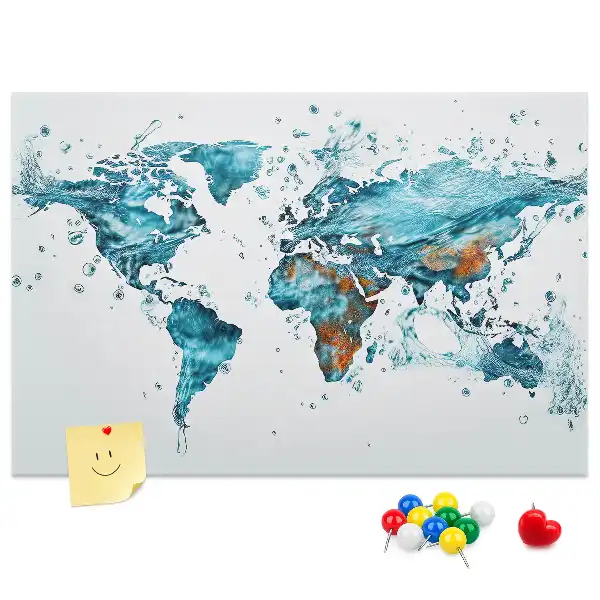 Kurk prikbord Waterwereldkaart