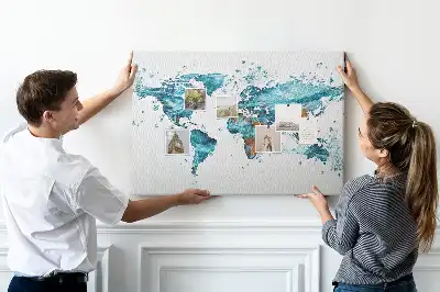 Kurk prikbord Waterwereldkaart