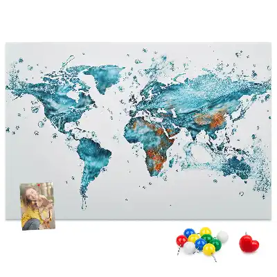Kurk prikbord Waterwereldkaart
